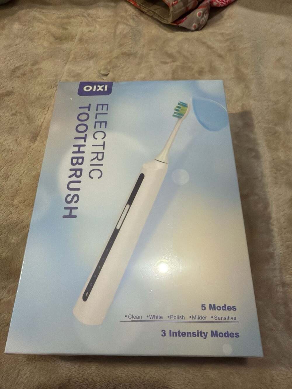 OIXI Sonic Electric Toothbrush with 5 Modes‎ and 3 Intensity Modes - White